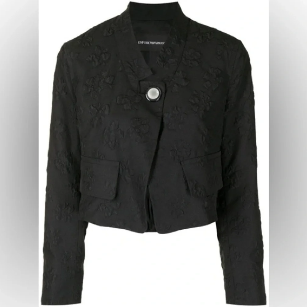 Emporio Armani Vintage Ruffle Trim Blazer - Picture 1 of 6